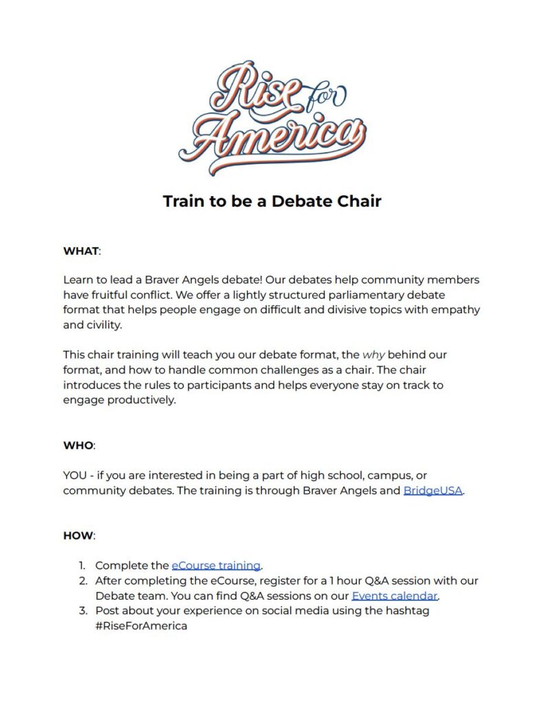 Train to Be a Debate Chair PDF Screenshot