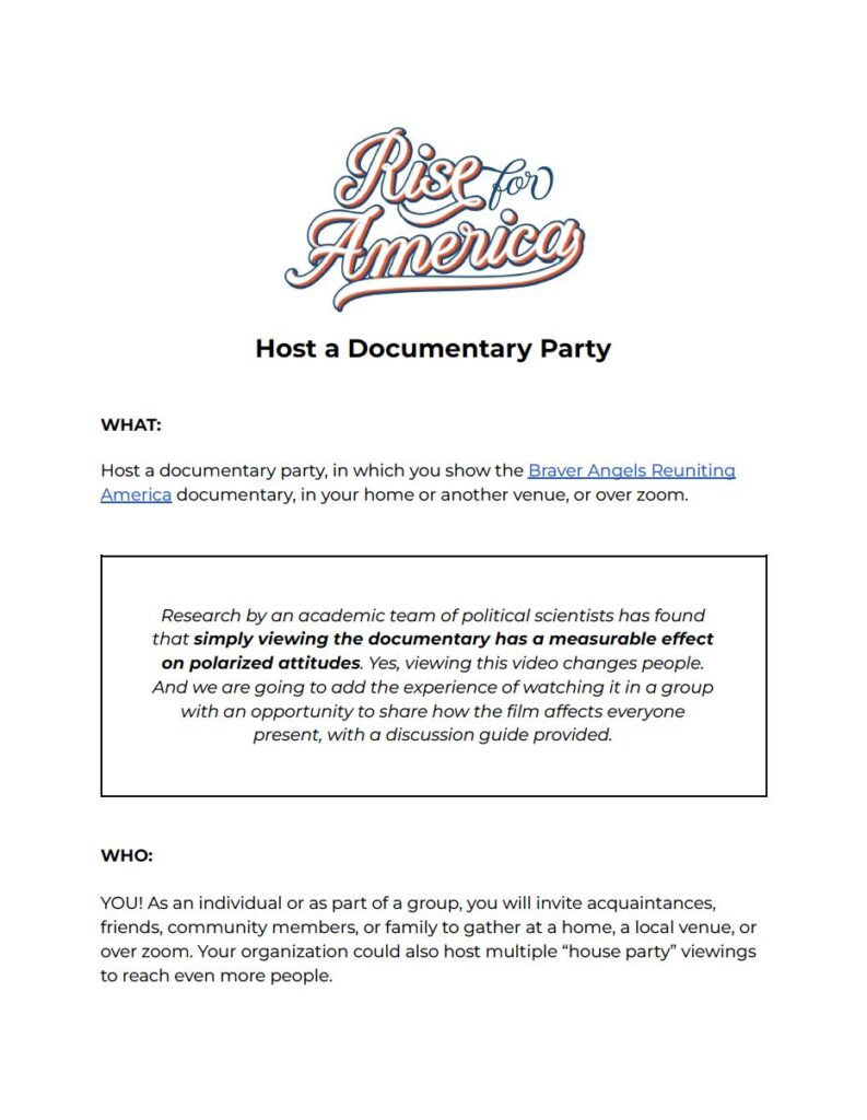 Host a Documentary Party PDF Screenshot